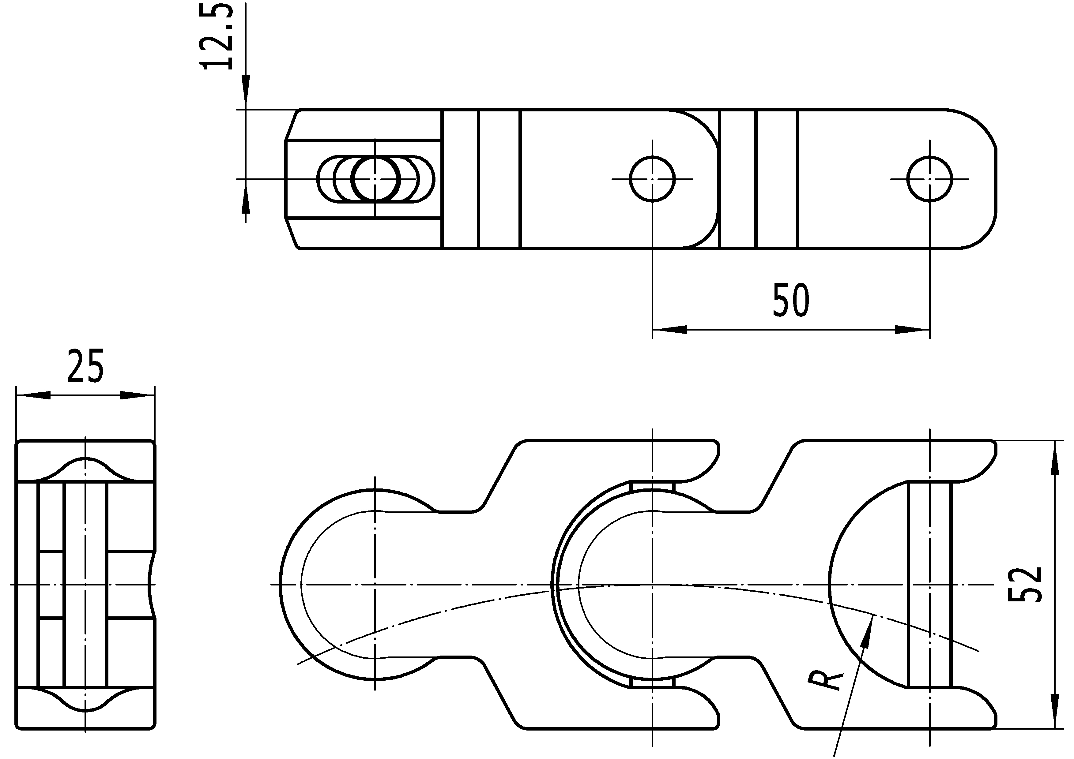 1701Plastic conveyor chain Multiflex Chains