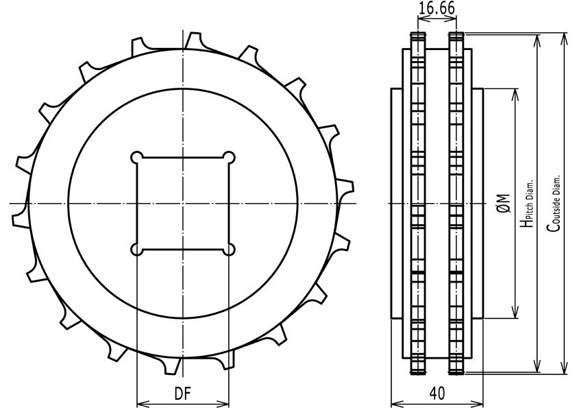 M2540 Radius Flush Grid With Hold-Down Edge Modular Conveyor Belt (10)