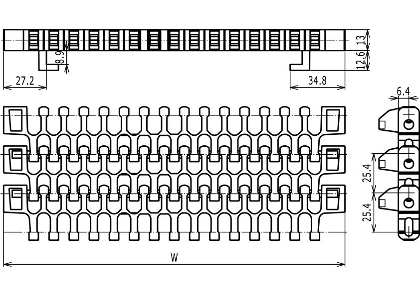 S2400 Radius Flush Grid Modular Conveyor Belt (8)