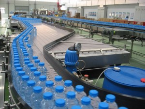 modular plastic mesh belt in beverage filling industry